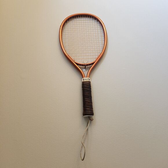 Vintage Burnt Orange Ektelon Flex Racquetball Racquet Small Leather Handle MCM - Picture 7 of 12
